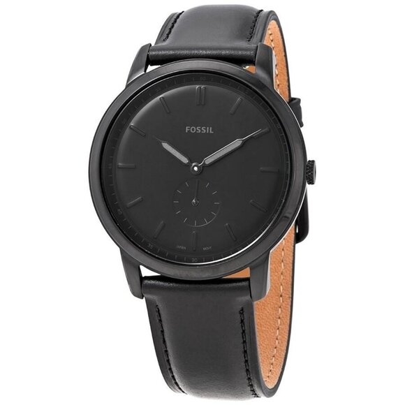 NWT Authentic Fossil The Minimalist Quartz Black Dial Men's Watch - Picture 1 of 3
